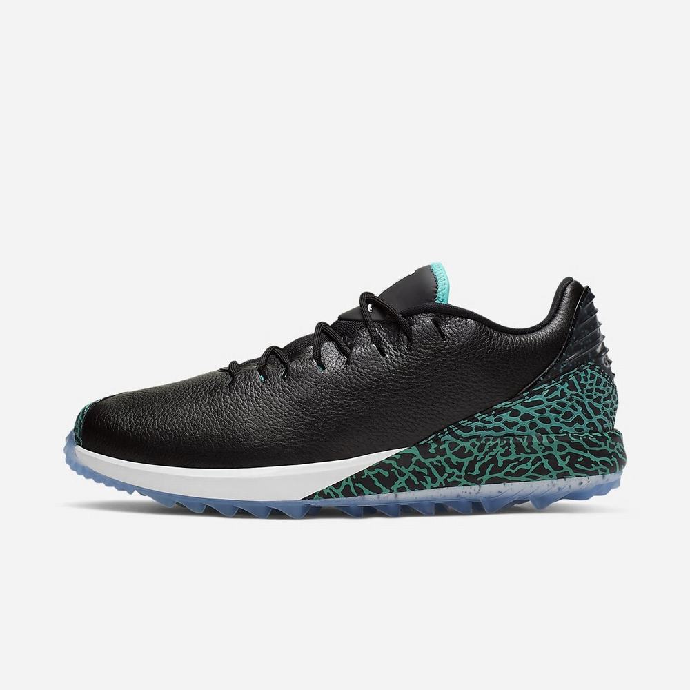 Chaussure De Golf Nike Jordan ADG Noir 4327-096 Black/Clear Jade/Volt/Metallic White Homme | TJB-68835534